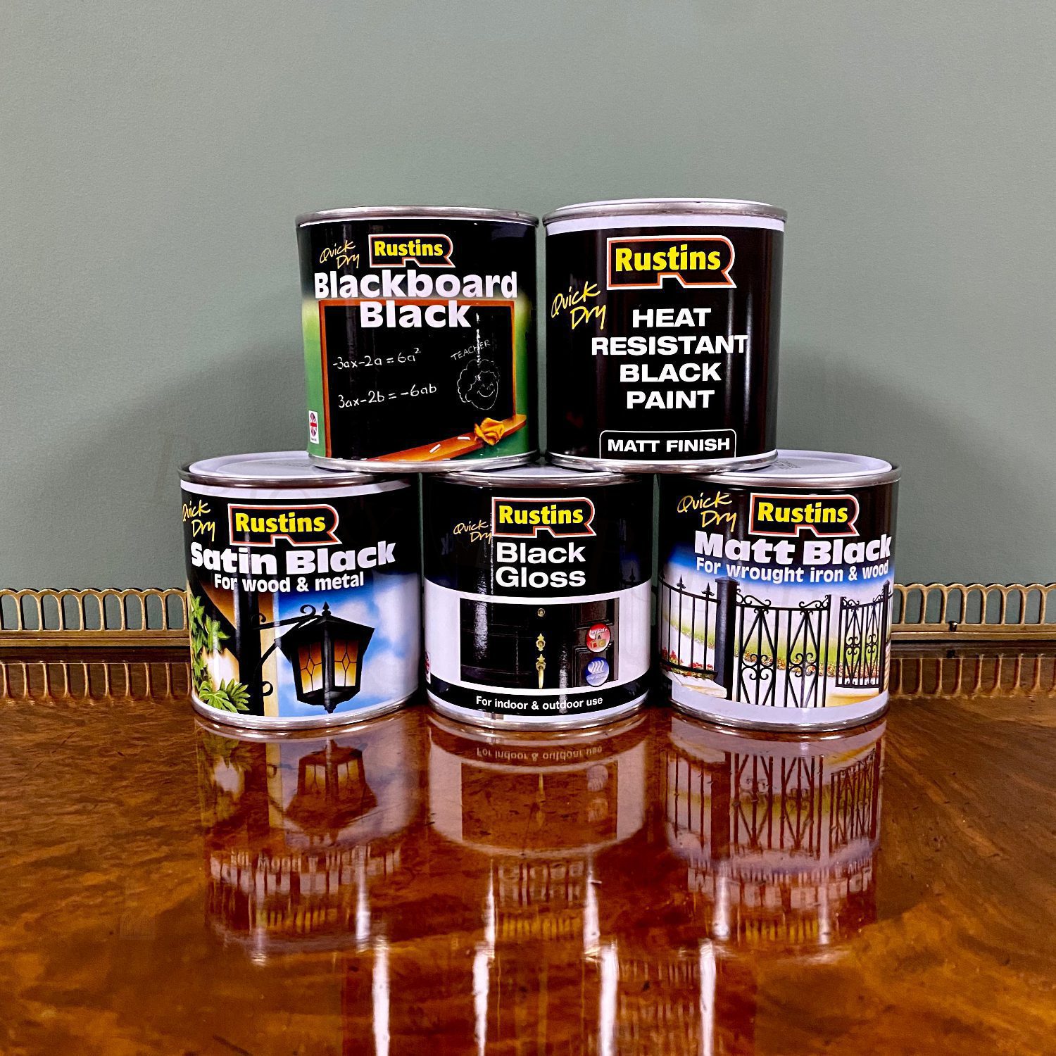 Rustins Quick Drying Black Paints - 250ml