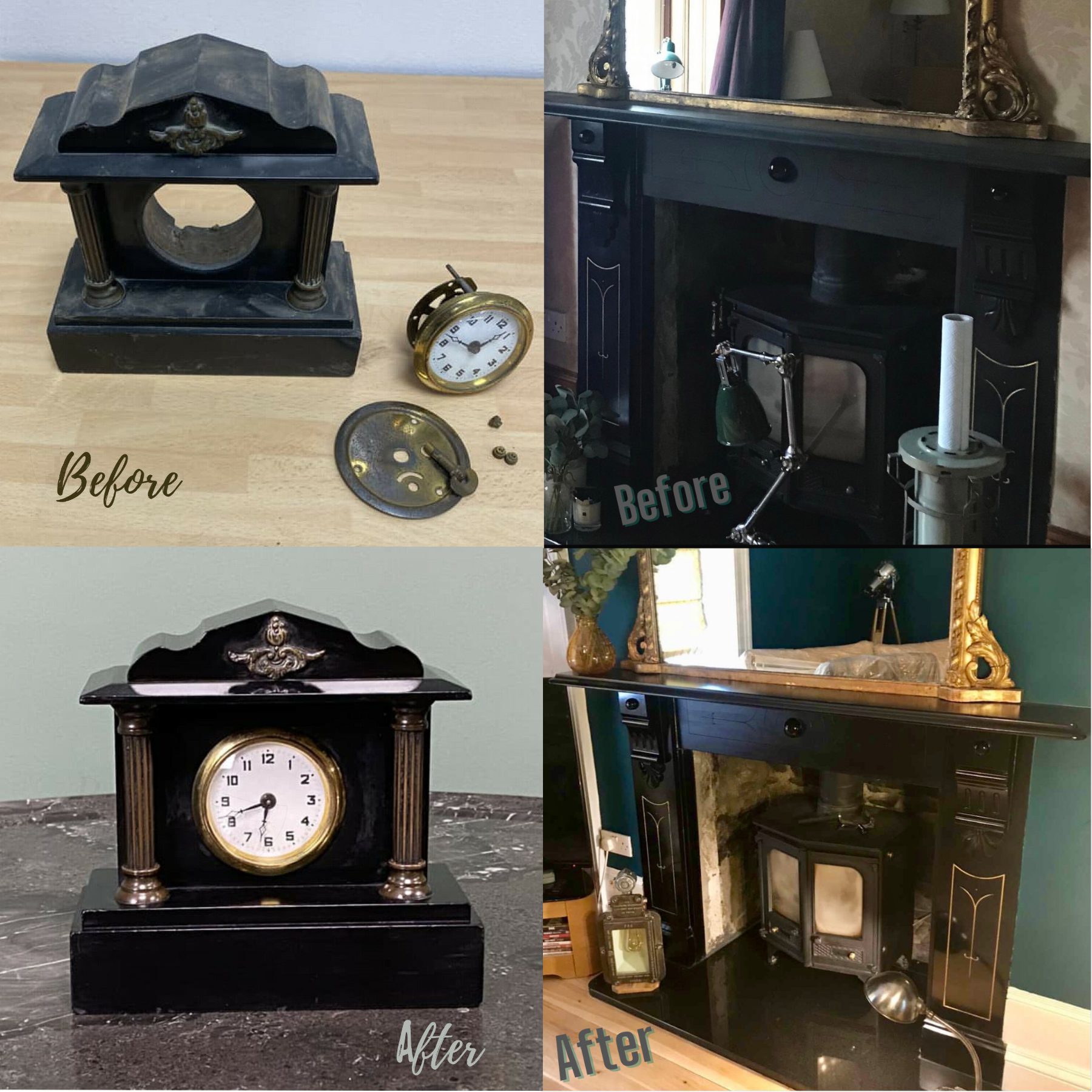 Priory Polishes Slate Blacking - Before & Afters