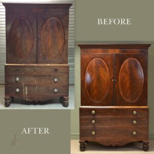 Regency Mahogany Linen Press
