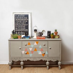 French Linen ornate small cabinet